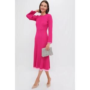 HYACINTH HOUSE Hot Pink Long Sleeve Kiera Dress Size M NWT